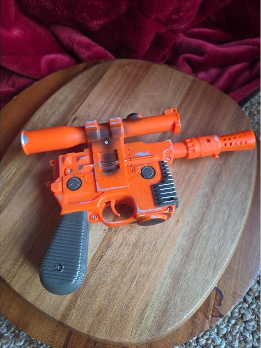 1996 Star Wars Star Tours Han Solo Orange Blaster Tested And works